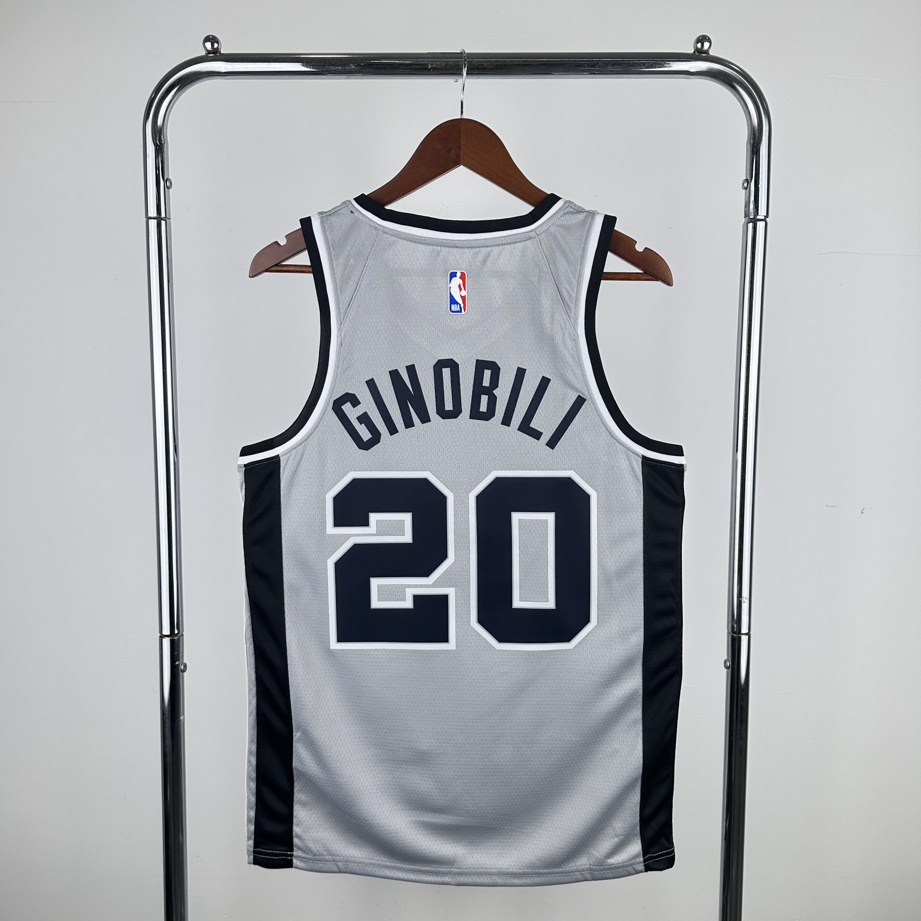 Men San Antonio Spurs #20 Ginobili Grey NBA 2024 Jersey->->